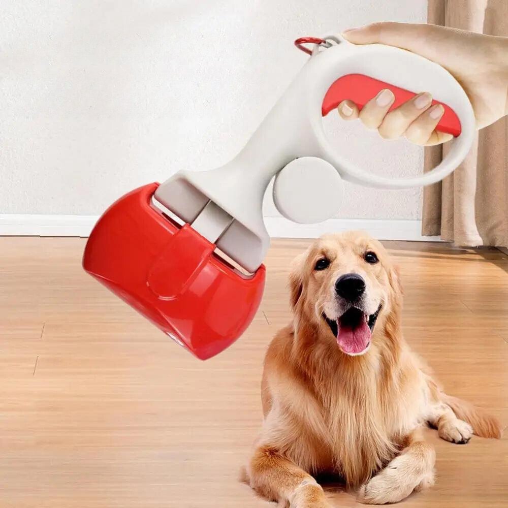 Portable One-Handed Pooper Scooper with Bag Dispenser