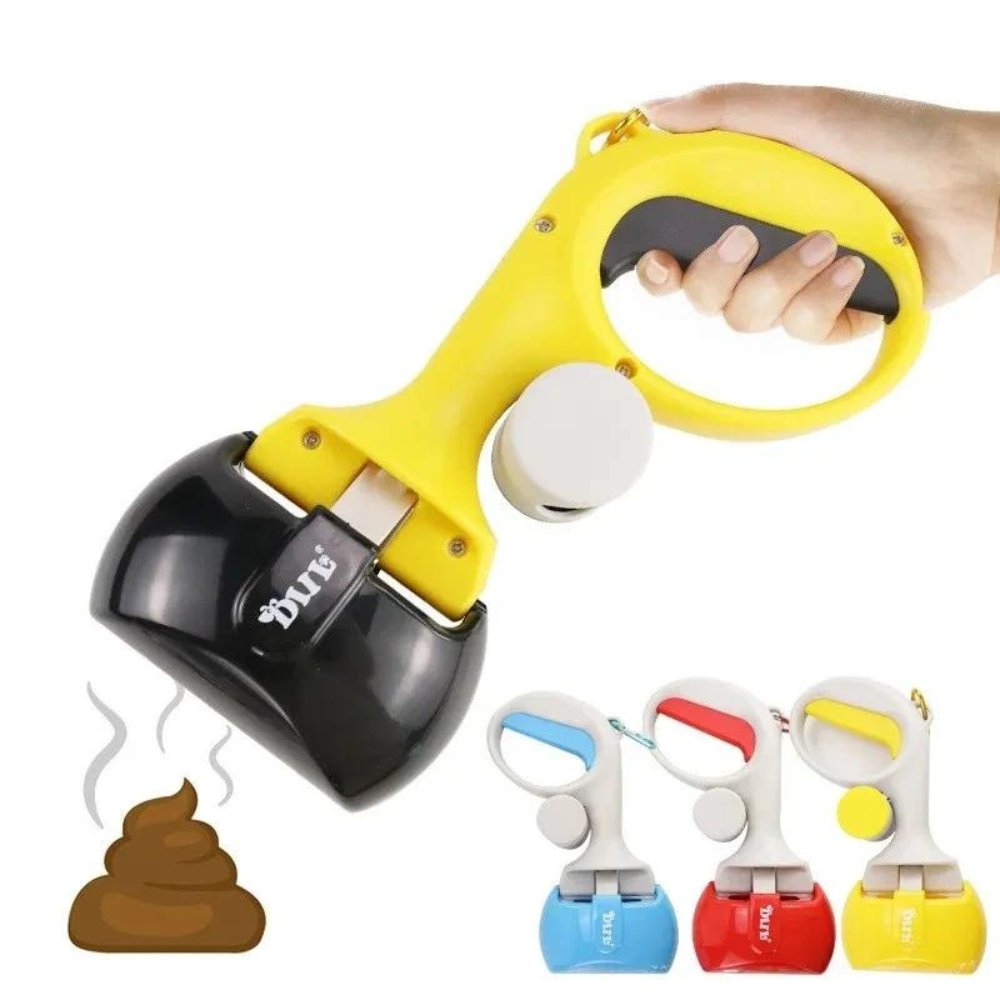 Portable One-Handed Pooper Scooper with Bag Dispenser