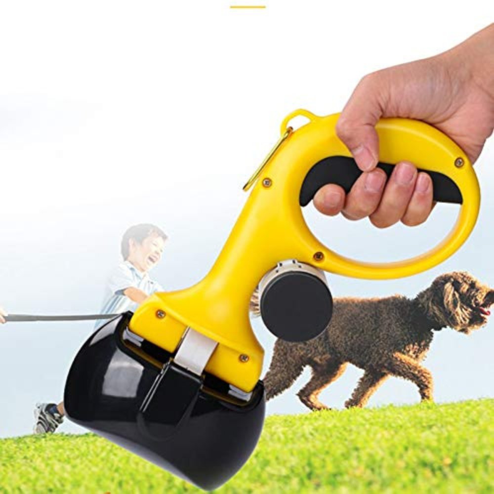 Portable One-Handed Pooper Scooper with Bag Dispenser