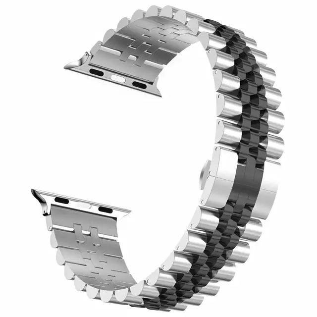 Stainless Steel Apple Watch Bracelet - Adjustable, Elegant Design