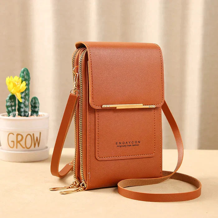 RFID Blocking Modern Crossbody Bag with Waterproof Phone Compartment