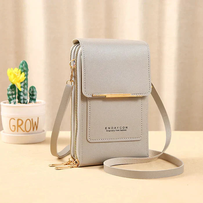 RFID Blocking Modern Crossbody Bag with Waterproof Phone Compartment