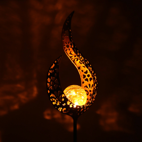 Elegant Solar-Powered Outdoor Lamp for Cozy Garden Illumination