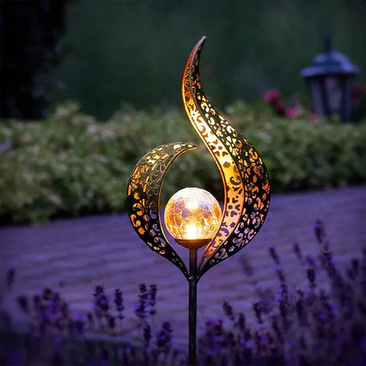 Elegant Solar-Powered Outdoor Lamp for Cozy Garden Illumination