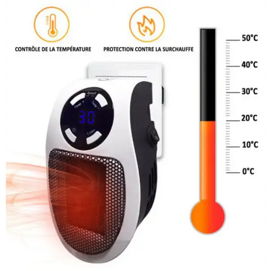Portable Electric Heater with Instaheat Technology and Thermostat