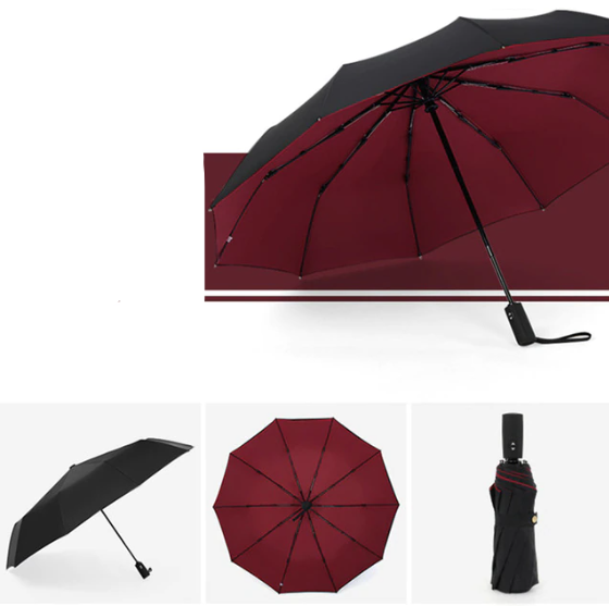 Wind-Resistant Compact Storm Umbrella with One-Handed Operation