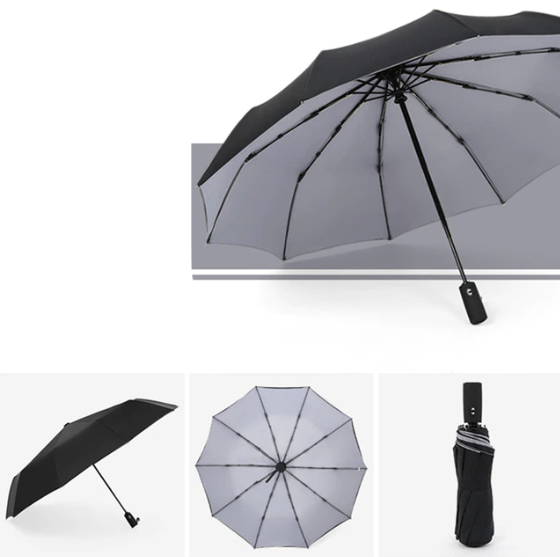 Wind-Resistant Compact Storm Umbrella with One-Handed Operation