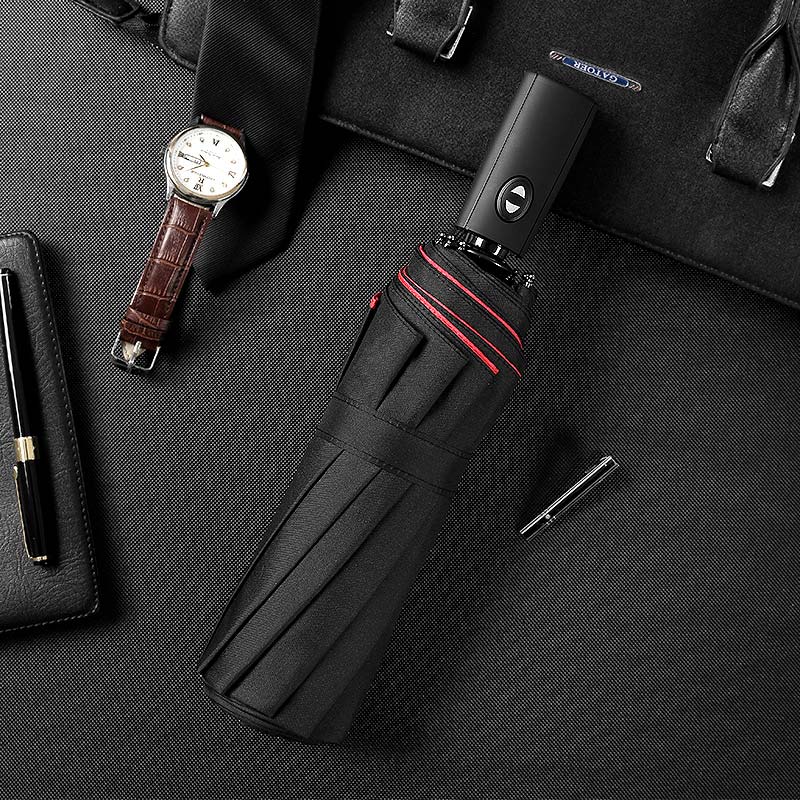 Wind-Resistant Compact Storm Umbrella with One-Handed Operation