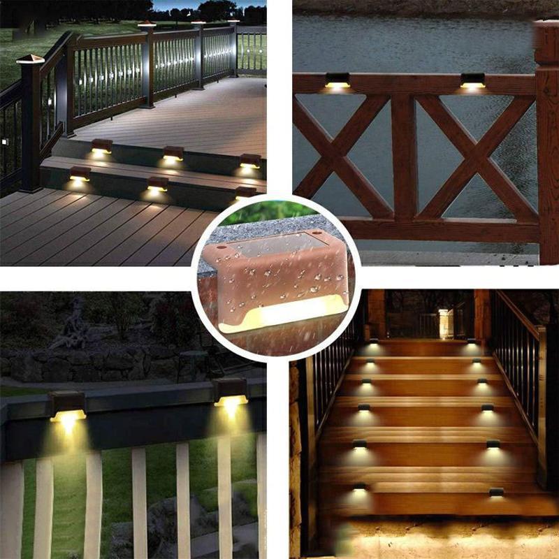 Solar Pathway Lights for Stairs and Walkways - 4 Pack