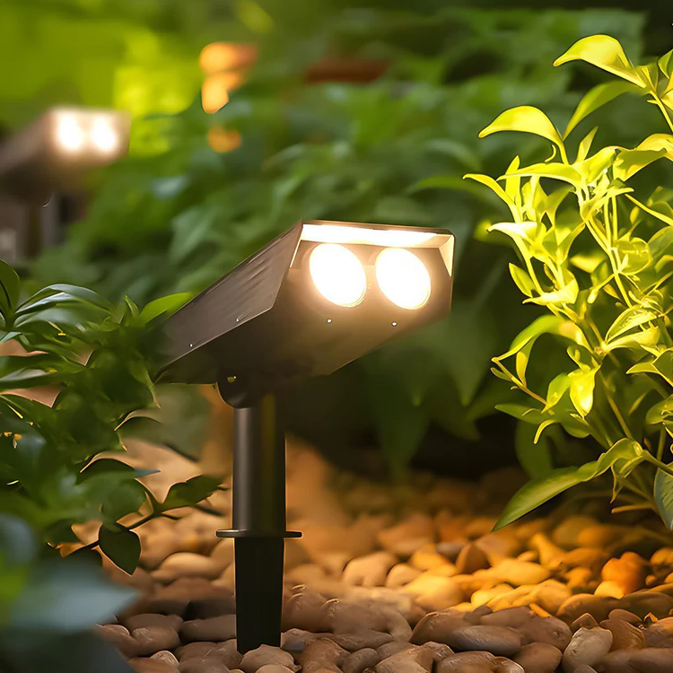Waterproof Solar LED Multi-Zoom Spotlight with RGB Lighting