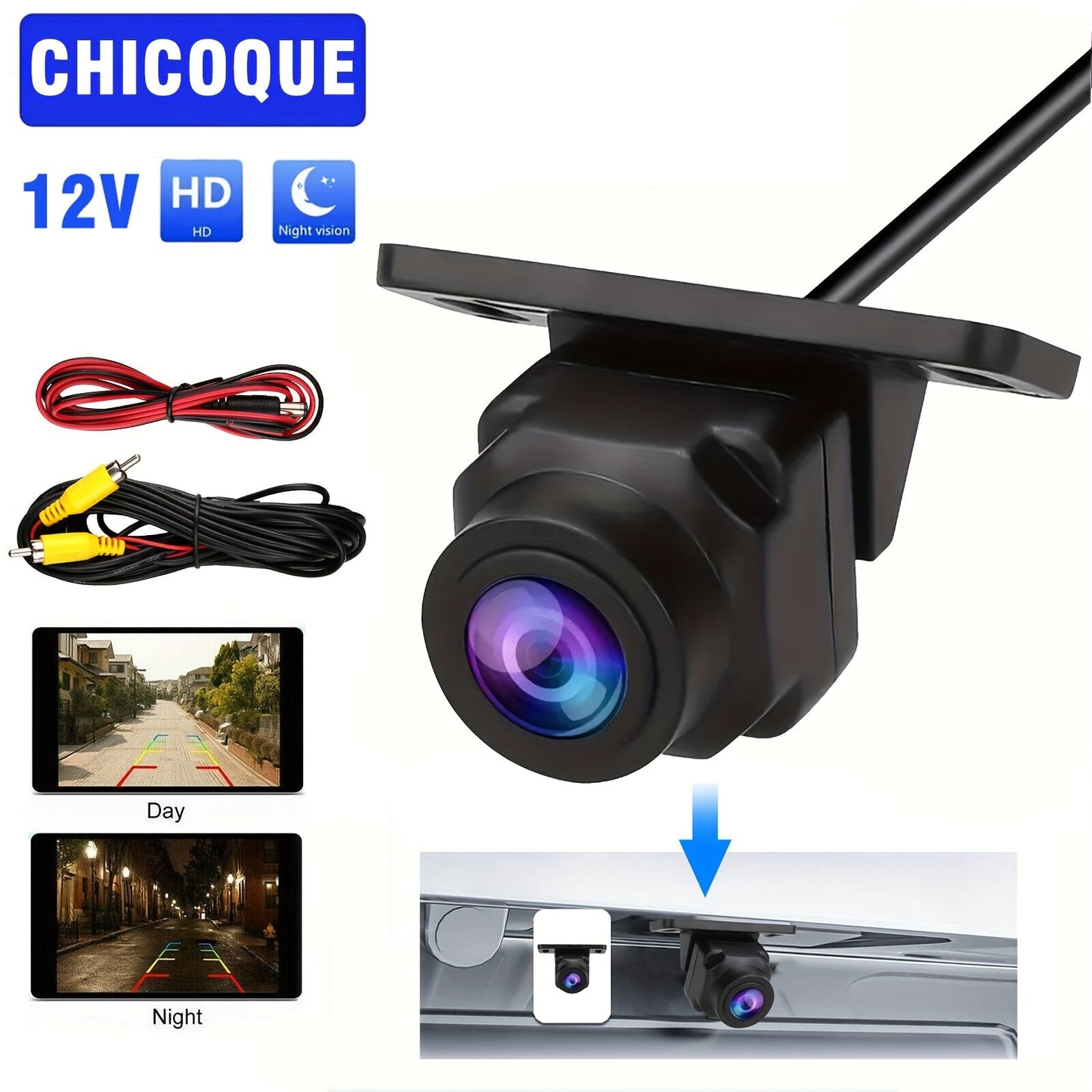 Universal Rear Backup Camera with 480p Clear Image Quality
