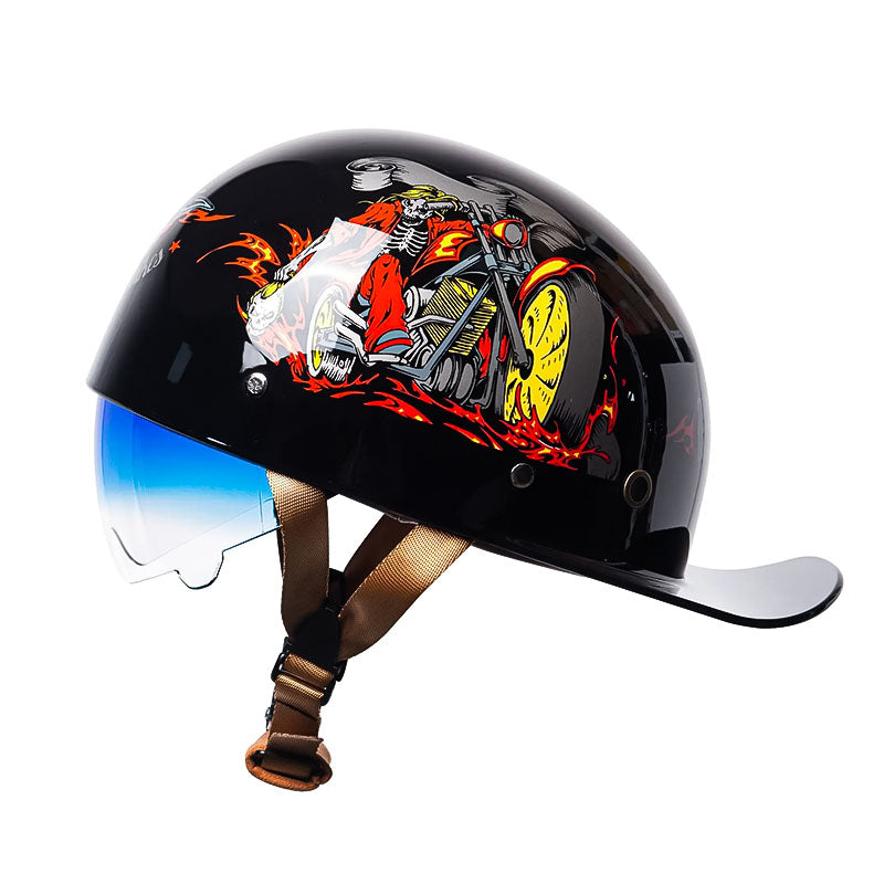 DOT Approved Lightweight Motorcycle Baseball Helmet