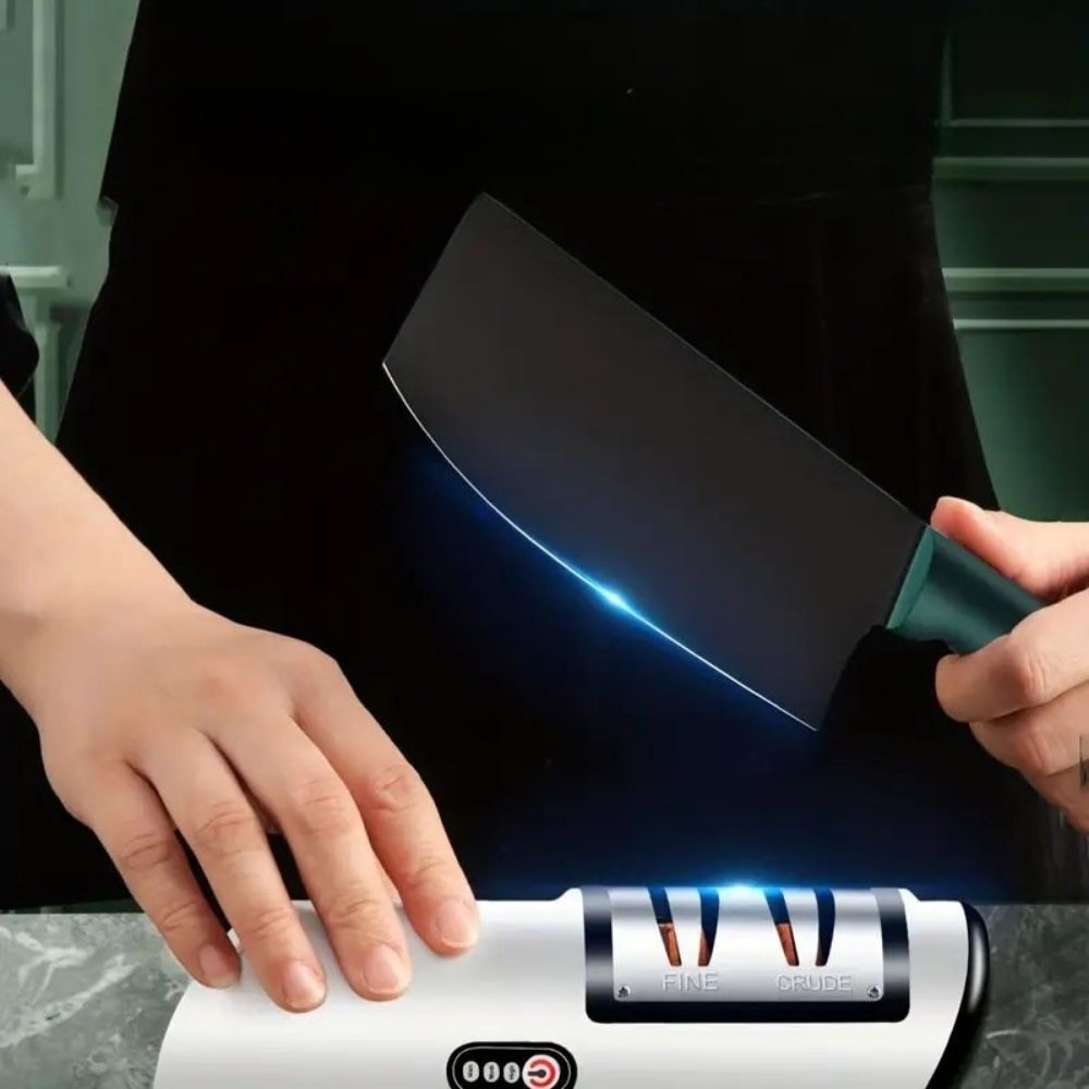 Rechargeable 2-Stage Knife Sharpener for Ceramic and Steel Blades