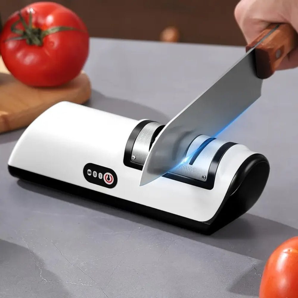 Rechargeable 2-Stage Knife Sharpener for Ceramic and Steel Blades