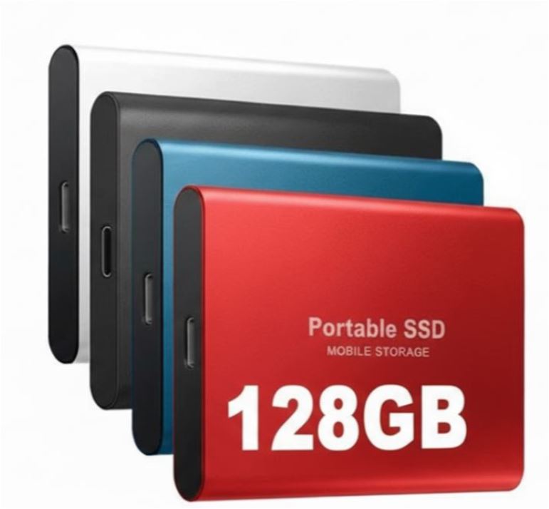 128GB USB-C External SSD with 1050 MB/s Transfer Speed