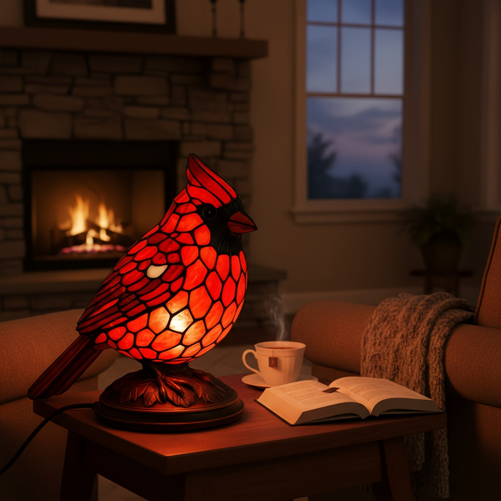 USB Powered Red Bird Night Light Decorative Lamp