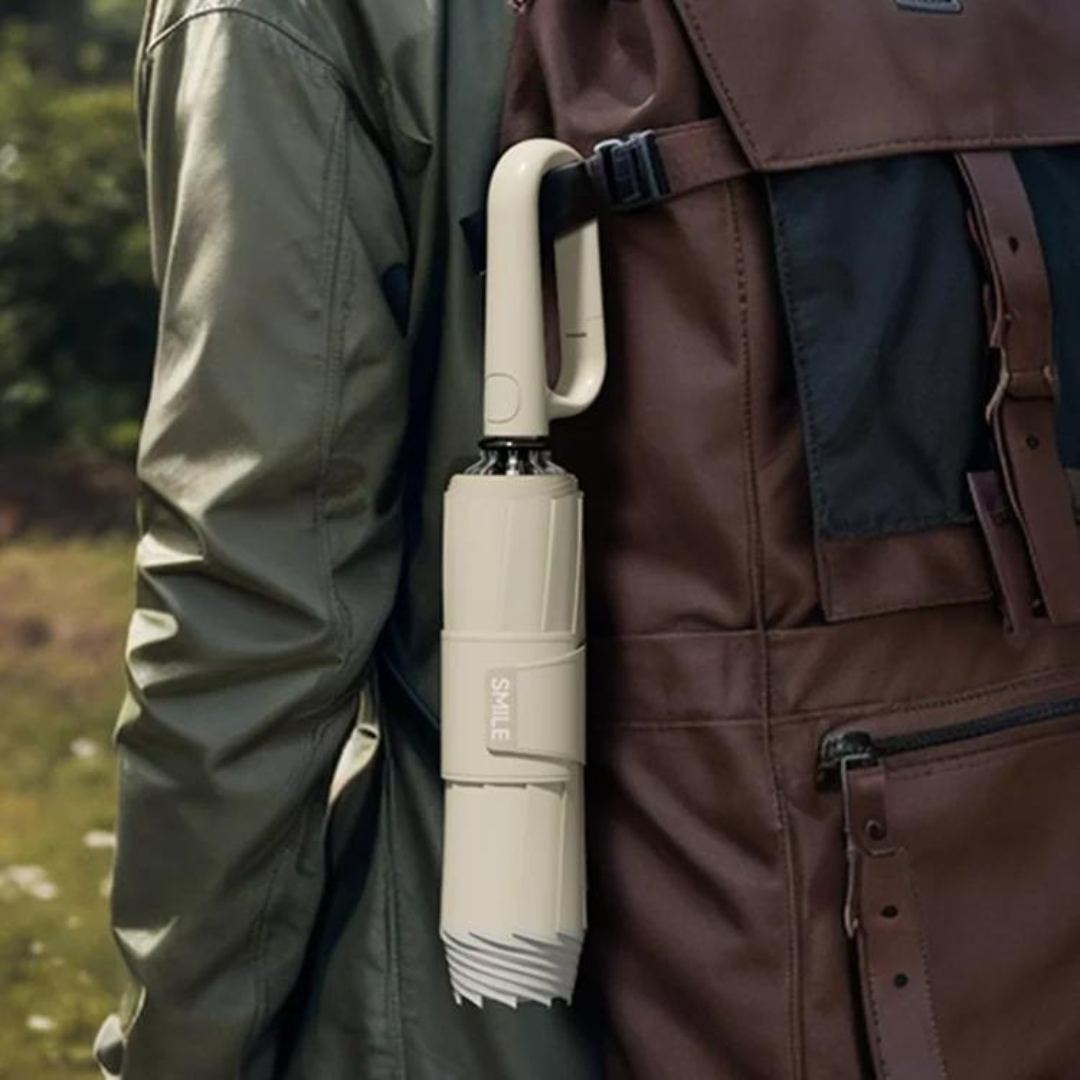 Compact Windproof Umbrella with Reflective Canopy