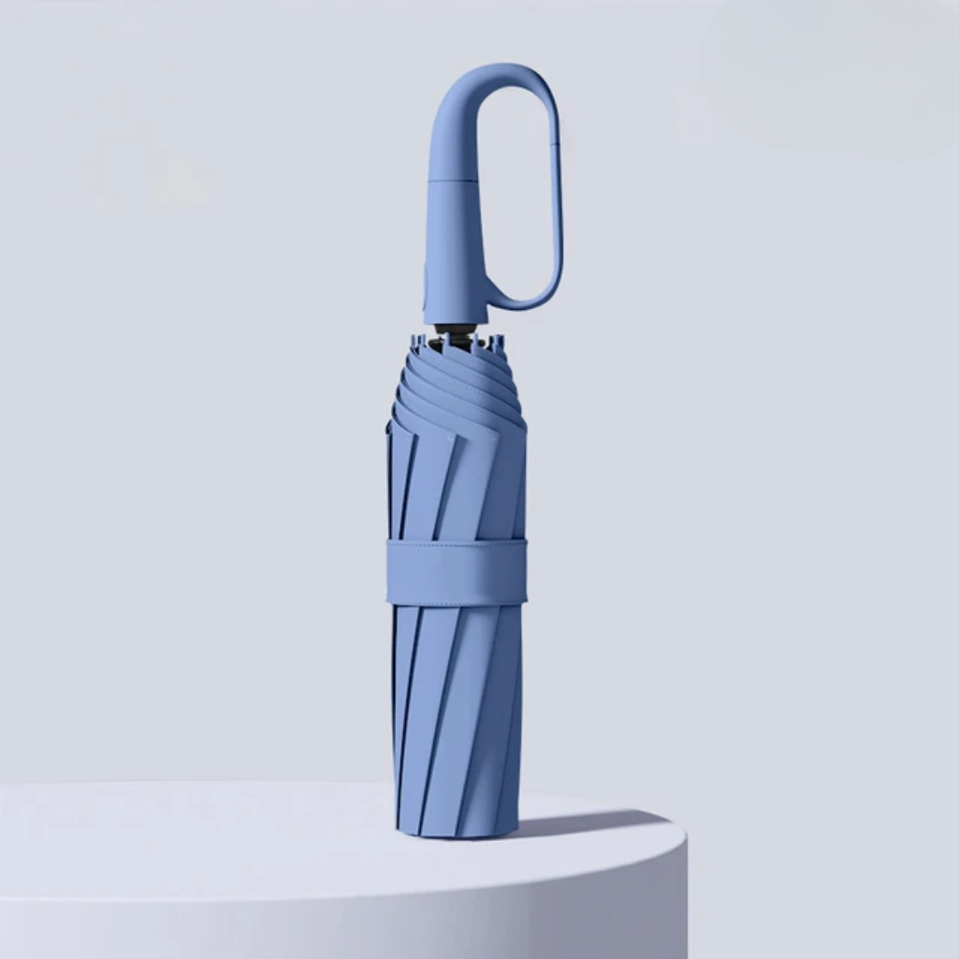 Compact Windproof Umbrella with Reflective Canopy