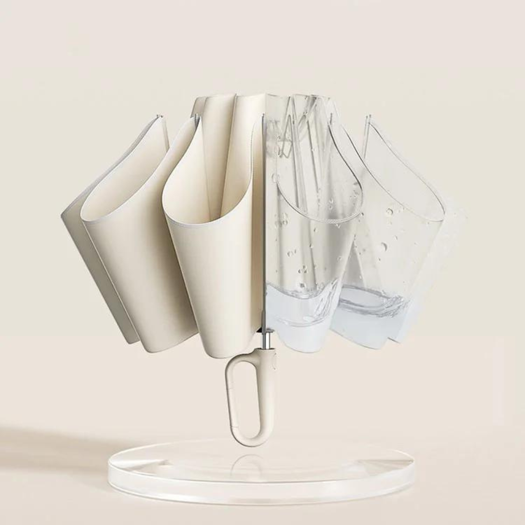 Compact Windproof Umbrella with Reflective Canopy