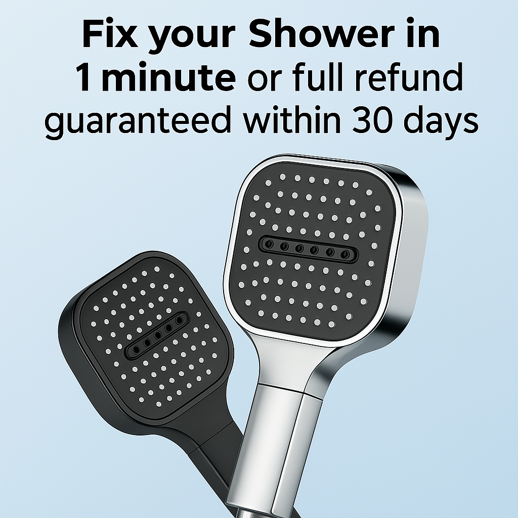 High Pressure Shower Head with Turbo Boost and Filtration