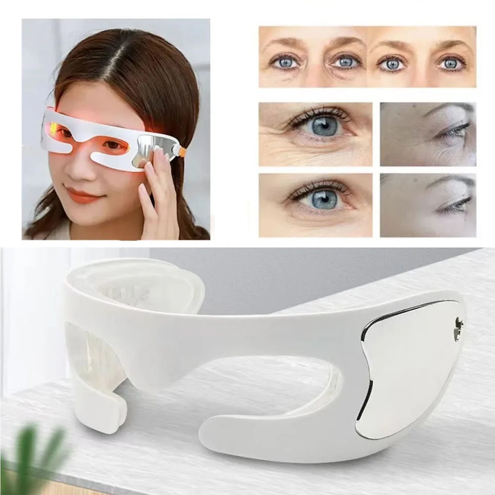 Red Light Therapy Eye Massager for Stress Relief and Relaxation