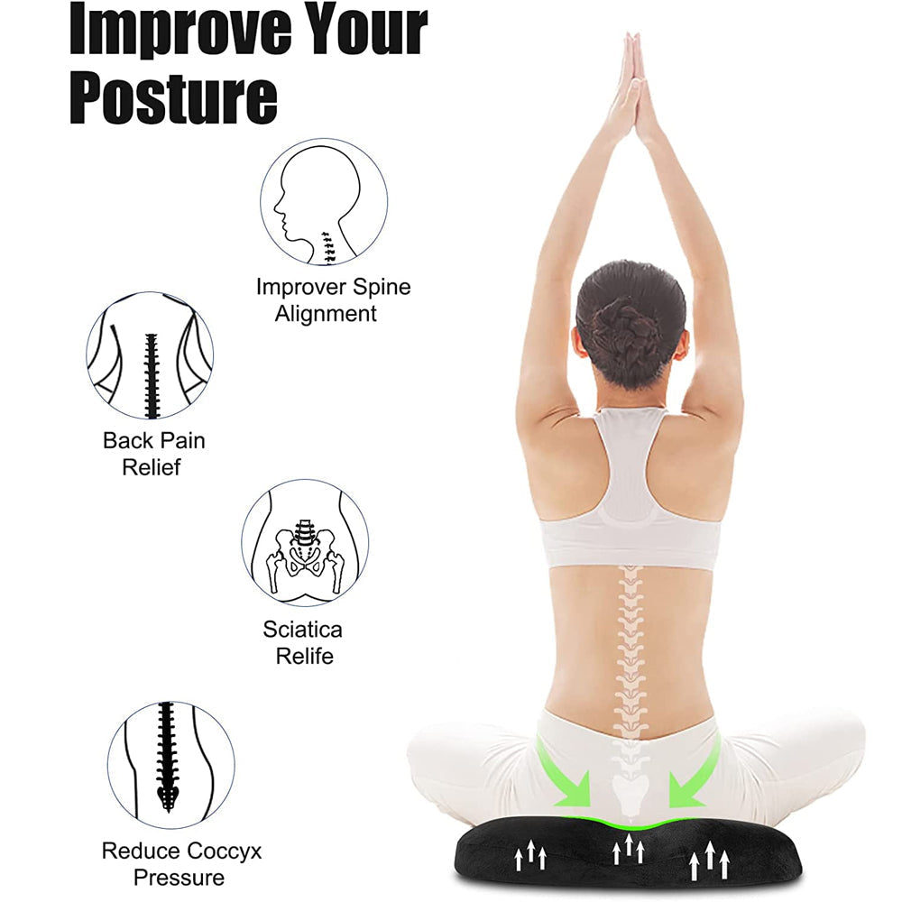 Ergonomic Donut Seat Cushion for Pain Relief and Comfort