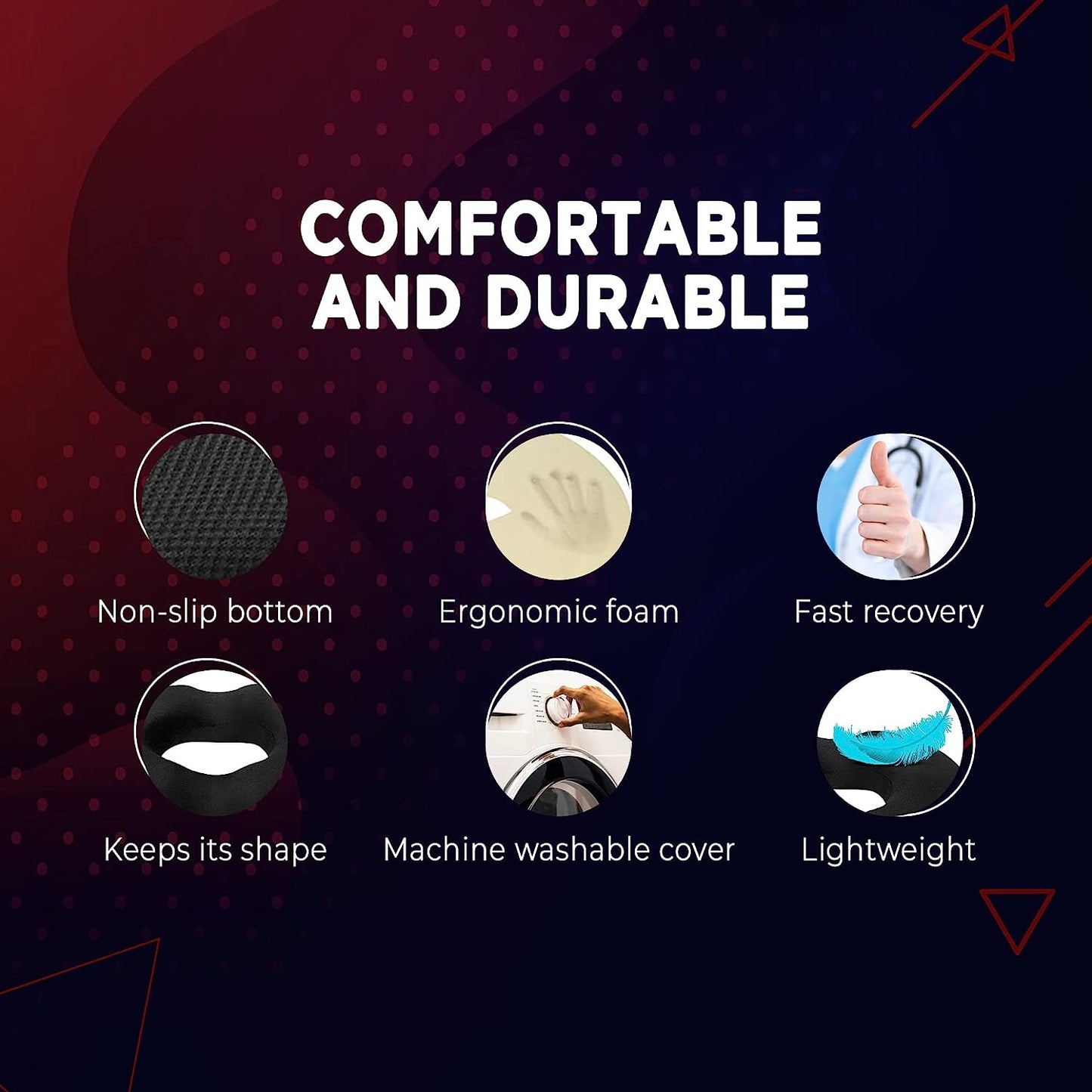 Ergonomic Donut Seat Cushion for Pain Relief and Comfort