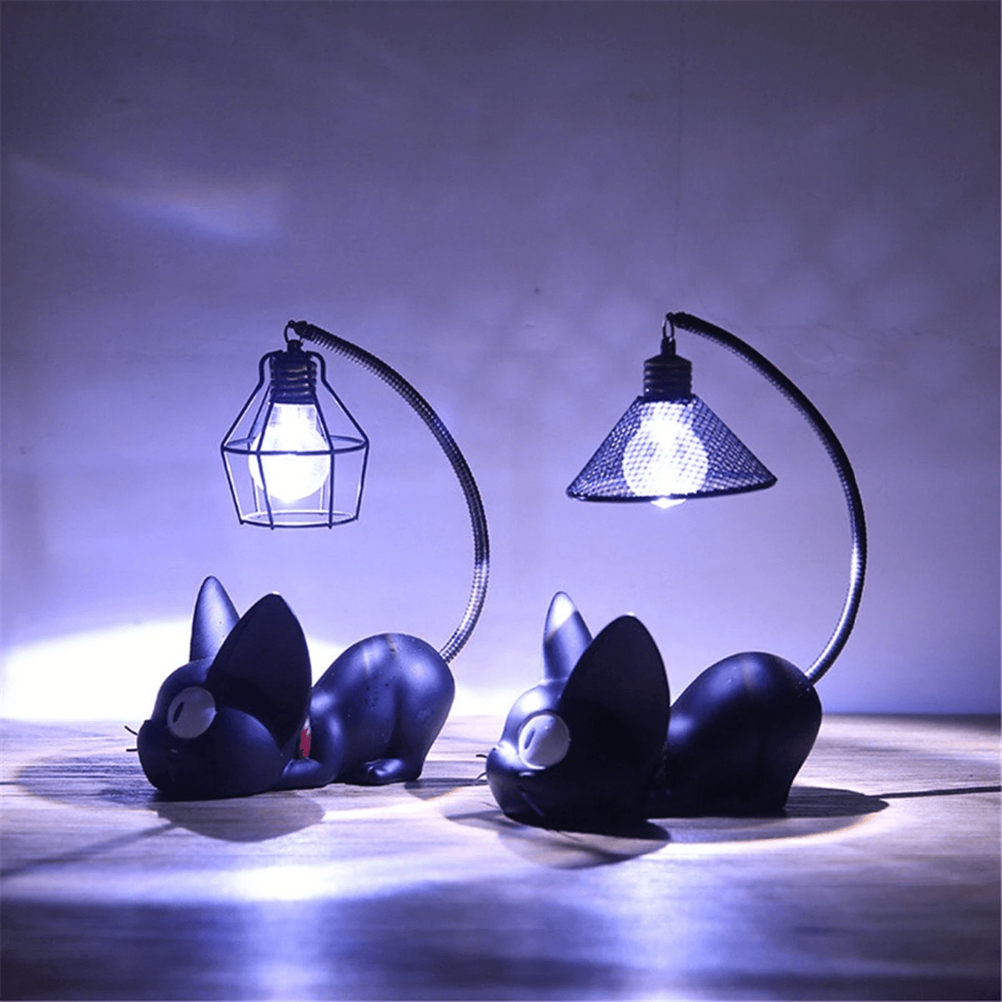 Small Cat Night Light Table Lamp for Bedside and Desk