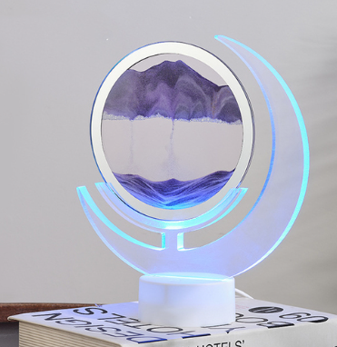 Moon Shape LED Night Light - Sand Serenity Design