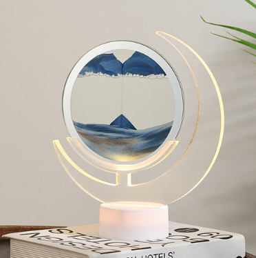 Moon Shape LED Night Light - Sand Serenity Design