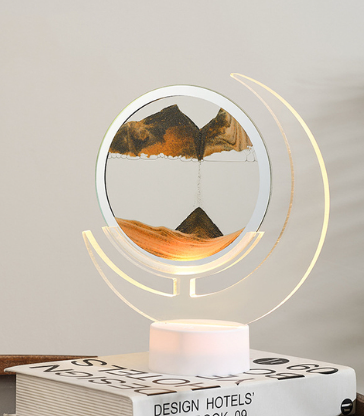Moon Shape LED Night Light - Sand Serenity Design