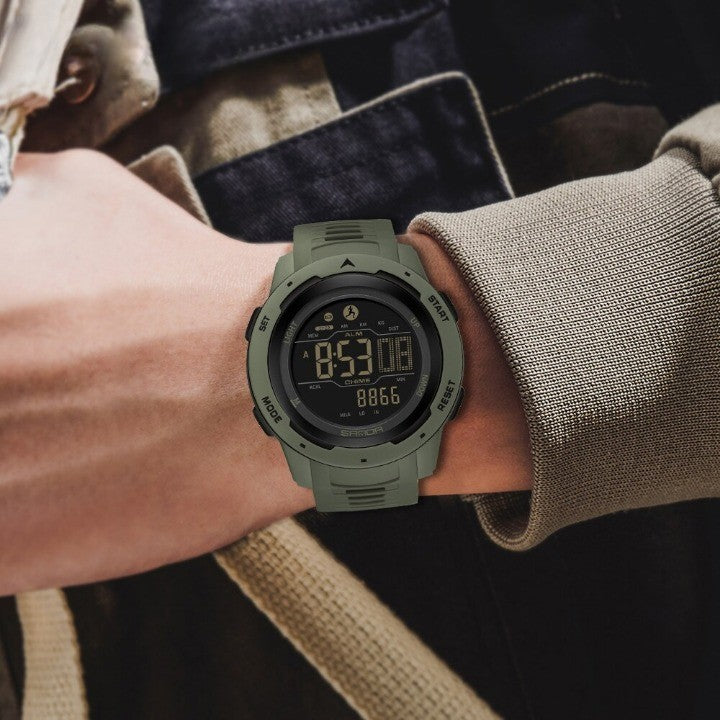 Waterproof Digital Military Pedometer Watch