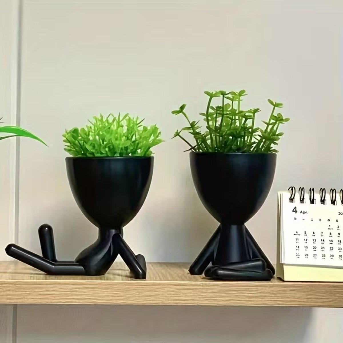 Whimsical Resin Figure Plant Pot for Small Plants