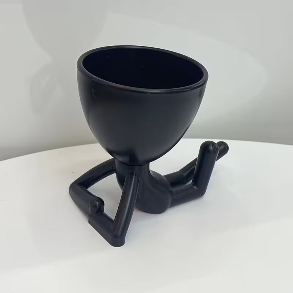 Whimsical Resin Figure Plant Pot for Small Plants