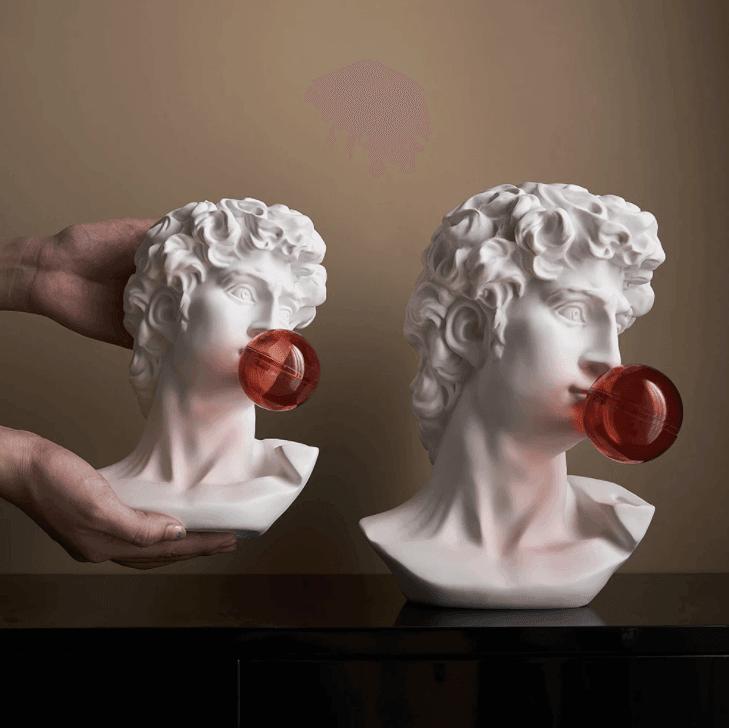 Resin Greek Abstract Sculpture for Modern Decor