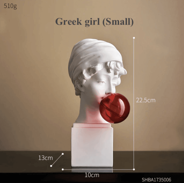 Resin Greek Abstract Sculpture for Modern Decor
