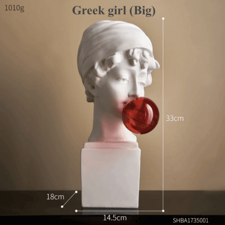 Resin Greek Abstract Sculpture for Modern Decor