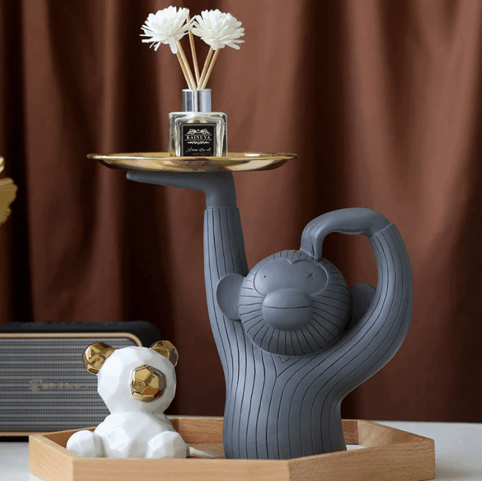 Resin Monkey Tray Art Organizer for Keys and Accessories