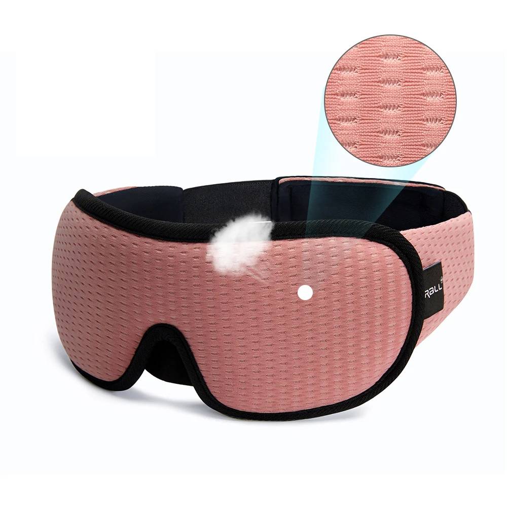 Ergonomic 3D Sleep Mask with Memory Foam and Pressure-Free Fit