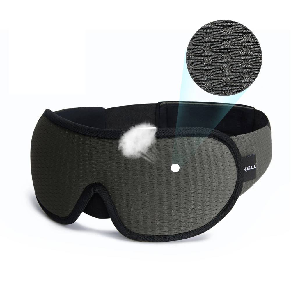 Ergonomic 3D Sleep Mask with Memory Foam and Pressure-Free Fit