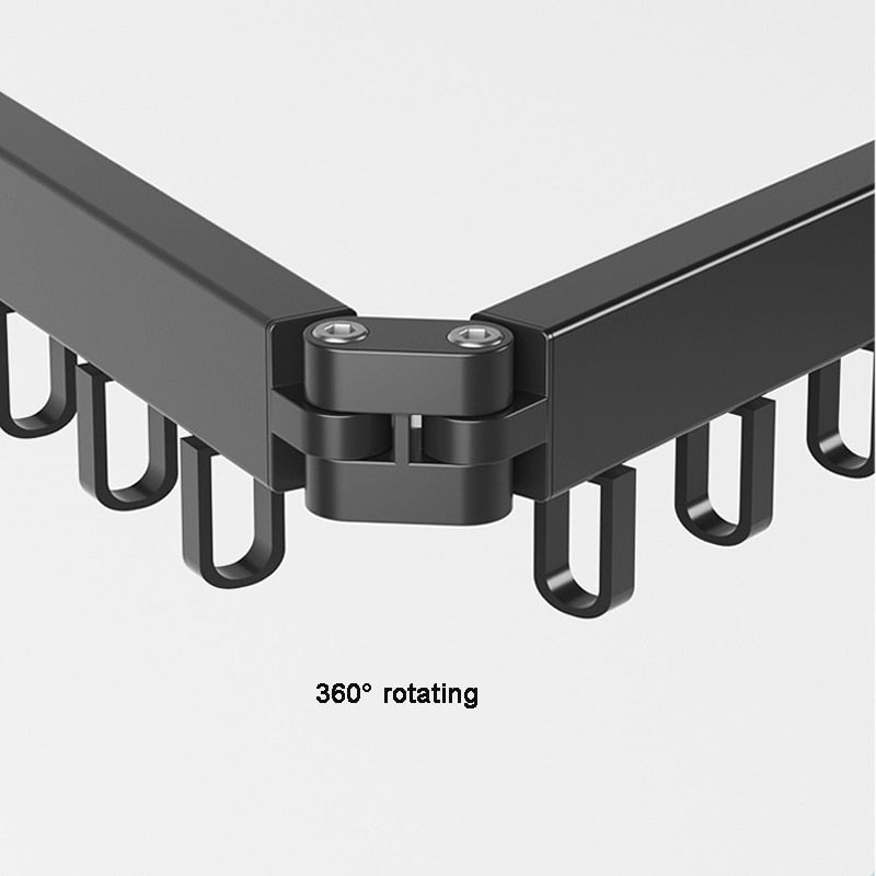Foldable Wall-Mounted Clothes Hanger with Sturdy Stainless Steel Design