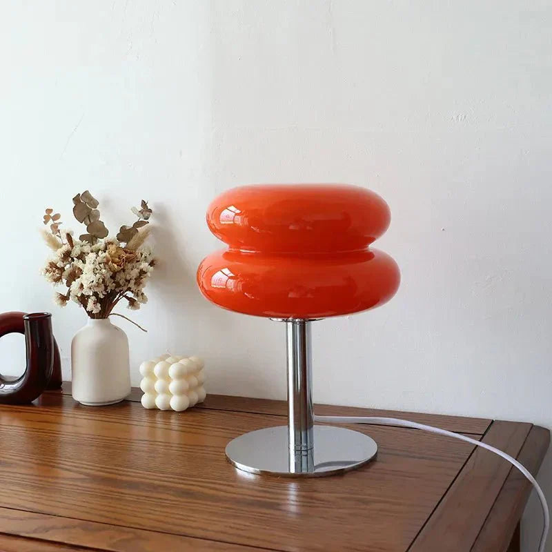 Dimmable Retro Macaron Glass Table Lamp