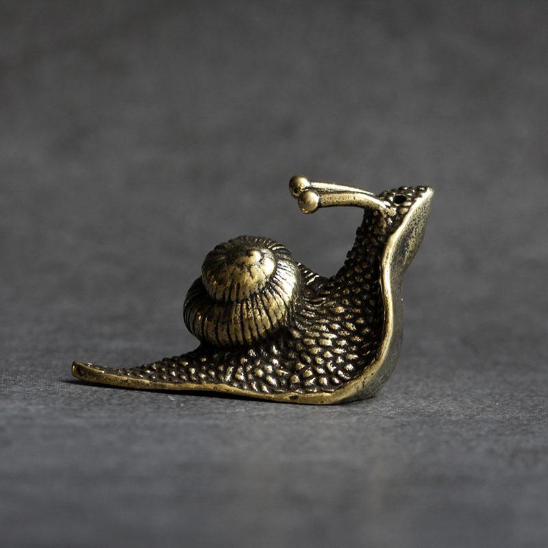 Vintage Copper Mini Snail Desk Ornament