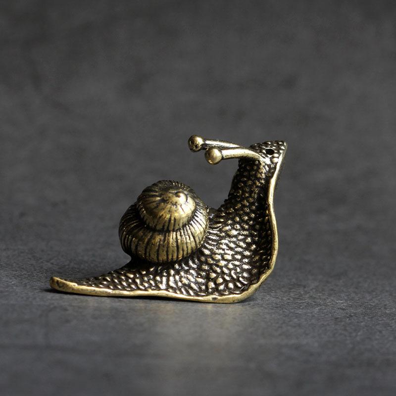 Vintage Copper Mini Snail Desk Ornament