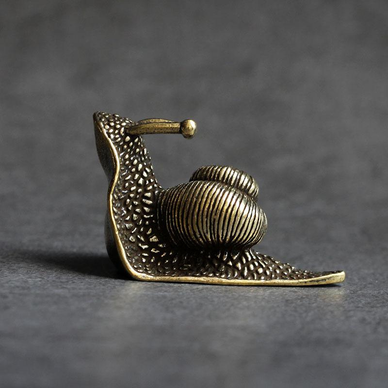 Vintage Copper Mini Snail Desk Ornament