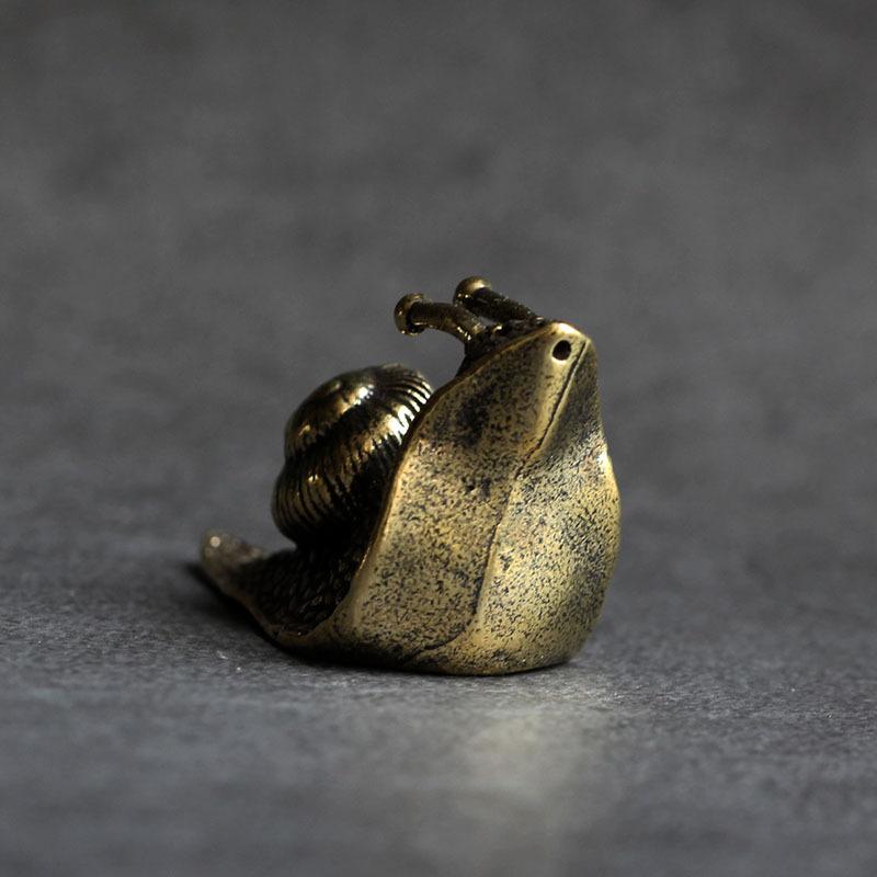Vintage Copper Mini Snail Desk Ornament