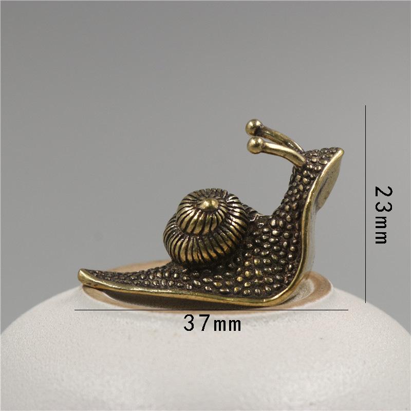 Vintage Copper Mini Snail Desk Ornament
