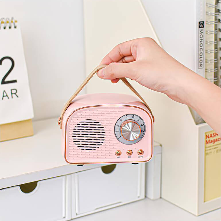 Retro Bluetooth Speaker with 45mm Speaker and 8-Hour Battery Life
