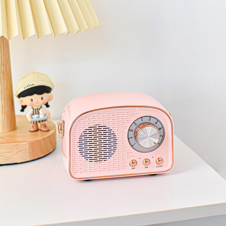 Retro Bluetooth Speaker with 45mm Speaker and 8-Hour Battery Life