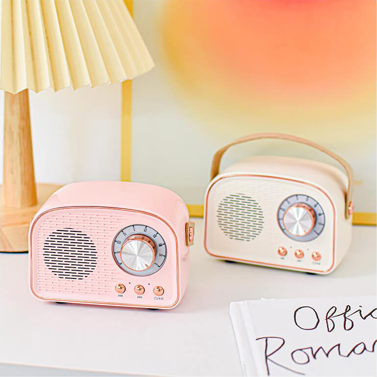 Retro Bluetooth Speaker with 45mm Speaker and 8-Hour Battery Life